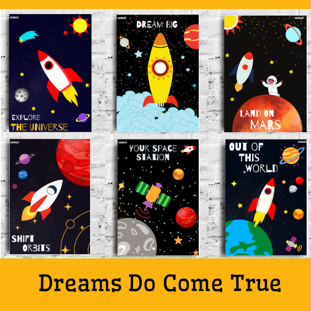Outer Space prints for Kids Room
